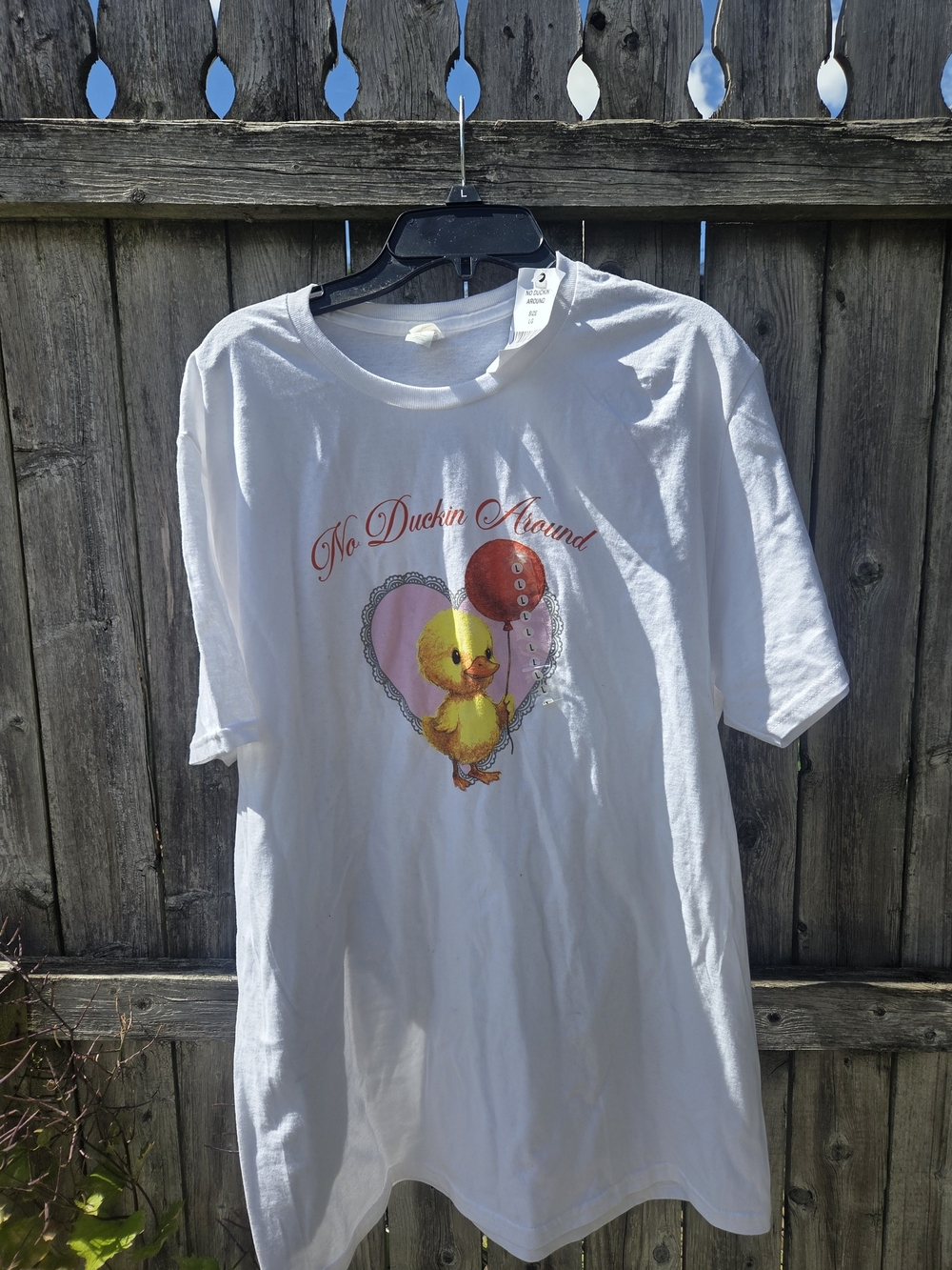 No Duckin Around Graphic Tee - White with Yellow Duck